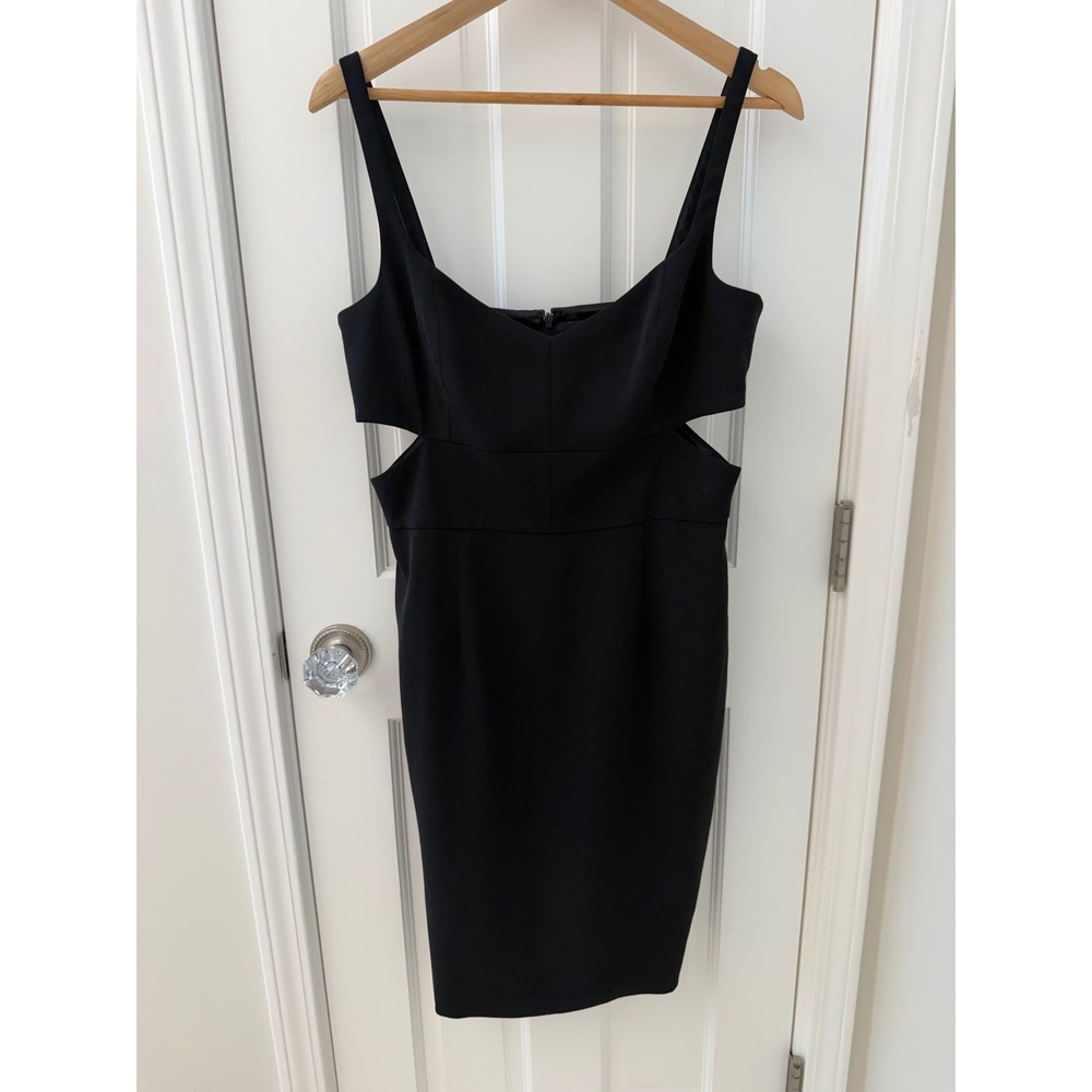Jay Godfrey Side Cutout Sheath‎ Dress Black 12 Cocktail Evening